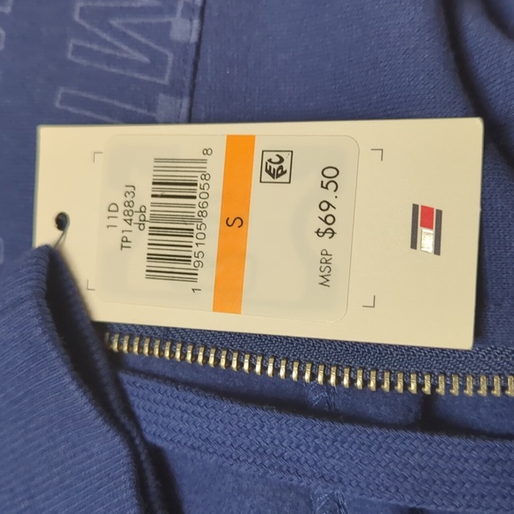 Tommy Hilfiger Zip-Front Logo Red Hoodie Sweatshirt Size Small NWT MSRP $69.50 - Picture 4 of 5